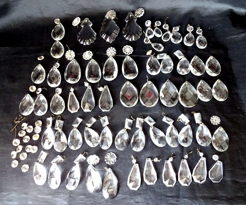 Lot pampilles pour lustre - pampilles,