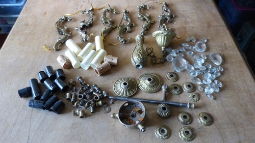 Lot lustrerie luminaire ancien - lustrerie,